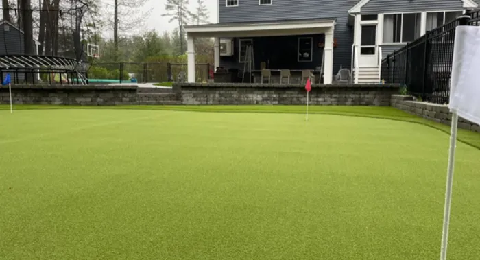 Custom backyard putting green
